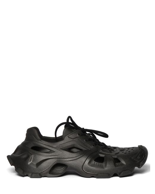 Balenciaga Black Cut Out Canvas Sneakers for men