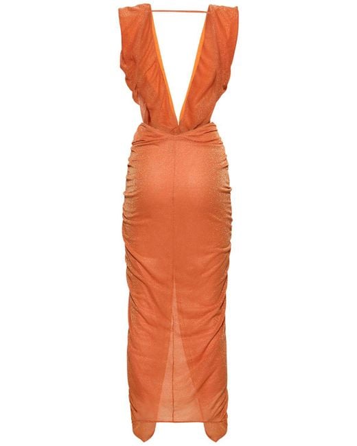Baobab Orange Mia Stretch Jersey Midi Dress