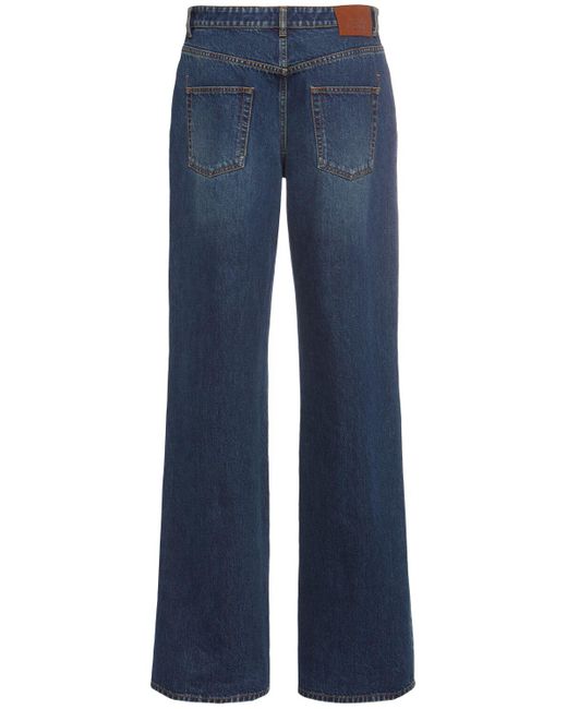 Alexander McQueen Blue Jeans Aus Denim Mit Weitem Bein