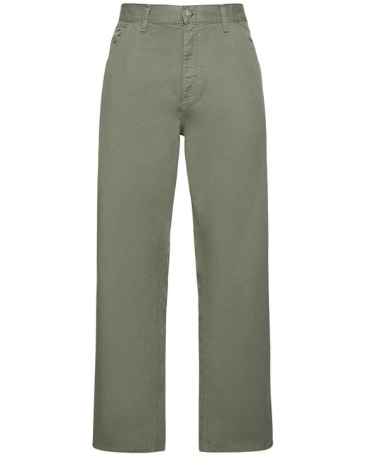 Carhartt WIP Green Drill Single Knee Pants for men