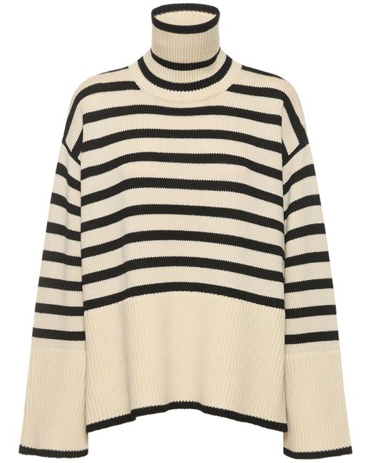 Totême  Natural Signature Wool Blend Turtleneck Sweater