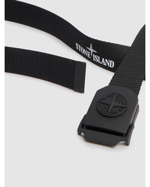 Uomo Cintura Con Stampa Logo di Stone Island in White da Uomo