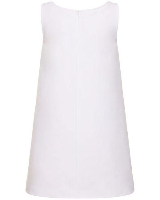 Robe courte en cady de coton à logo Marni en coloris White