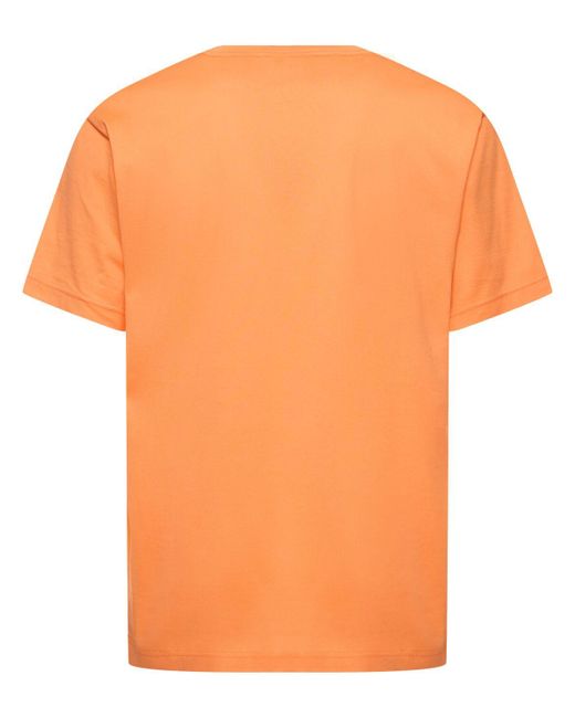 Acne Orange Nace Face Patch Cotton T-Shirt for men