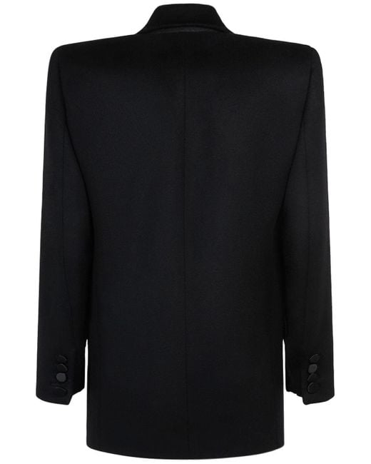 Saint Laurent Black Caban Wool Tuxedo Jacket for men