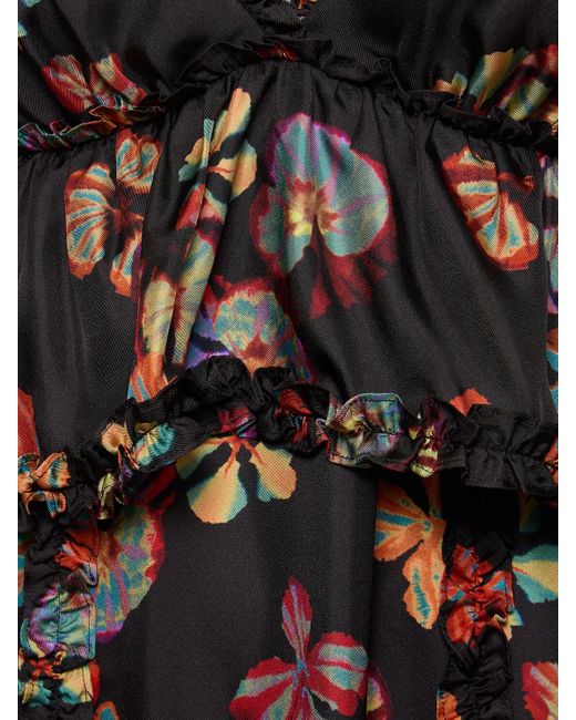 Robe midi en soie imprimée sigrid Ulla Johnson en coloris Multicolor
