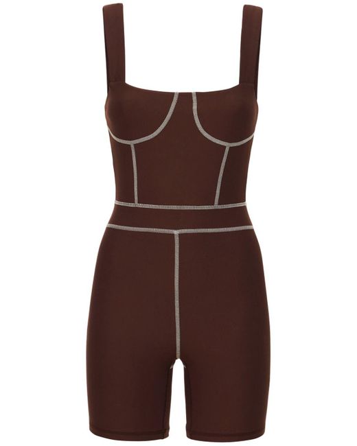 WeWoreWhat Lvr Exclusive Corset Bodysuit in Brown Lyst Australia