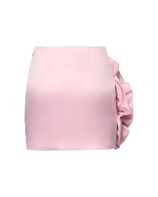 ROTATE BIRGER CHRISTENSEN Pink Tula Big Flower Satin Mini Skirt
