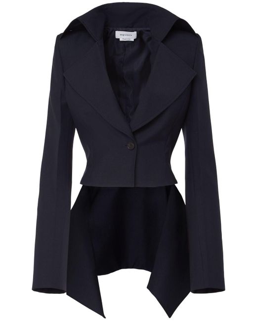 Alexander McQueen ウール&モヘアブレザー Blue