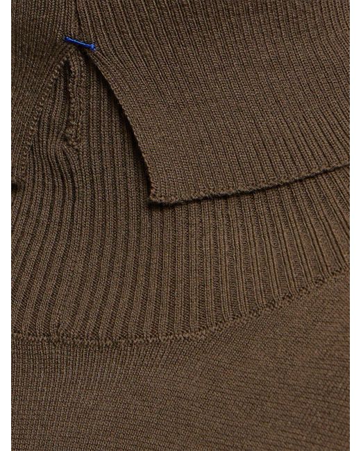 Burberry Brown Pullover Aus Wolle Mit T-ausschnitt