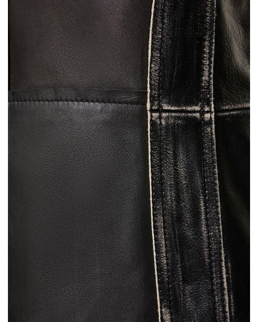 Acne Black Leather Minidress