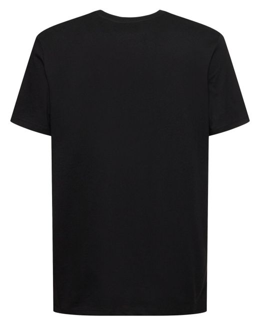 HTC Black Small Logo Print Cotton Jersey T-shirt for men