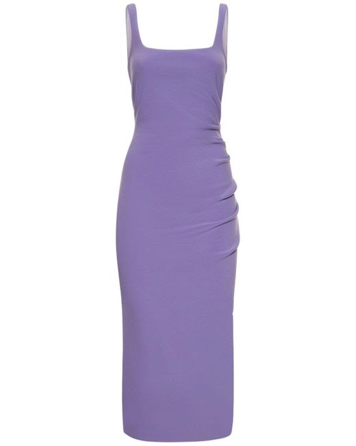 Bec & Bridge Purple Karina Bonded Crepe Midi Dress