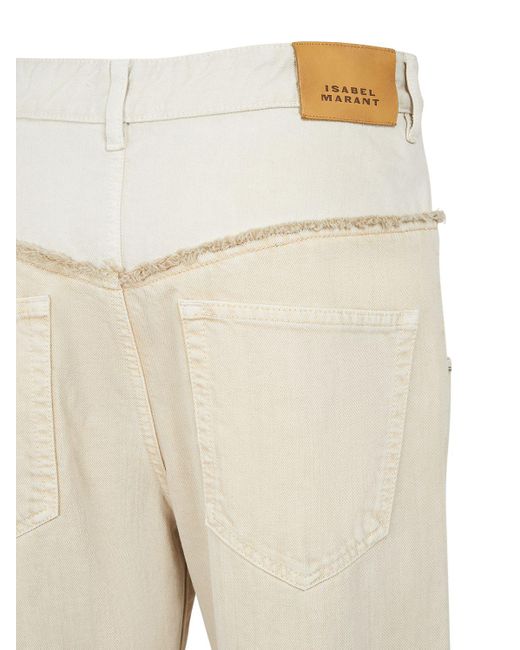 Isabel Marant Natural Noemie Cotton Denim Jeans