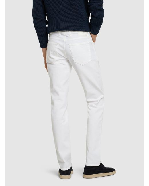 Jeans swing in denim di PT Torino in White da Uomo