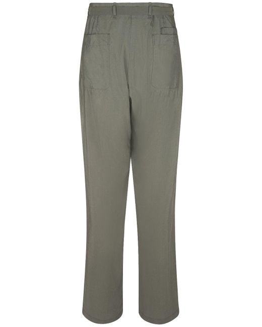 Lemaire Gray Seamless Silk Blend Pants W/Belt for men