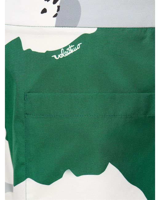 Valentino Shorts Aus Baumwolle Mit Druck in Green für Herren