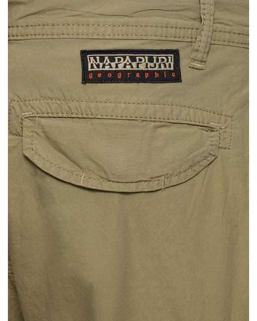 Napapijri Green Noto 2.0 Cotton Cargo Shorts for men