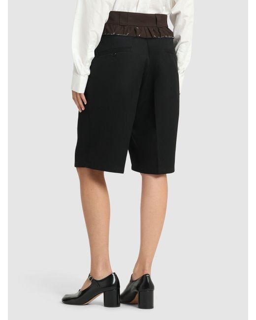 Maison Margiela Black Damen Shorts Aus Baumwollmischung