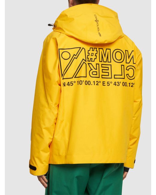3 MONCLER GRENOBLE Yellow Mariond Gore-tex Nylon Ski Jacket for men
