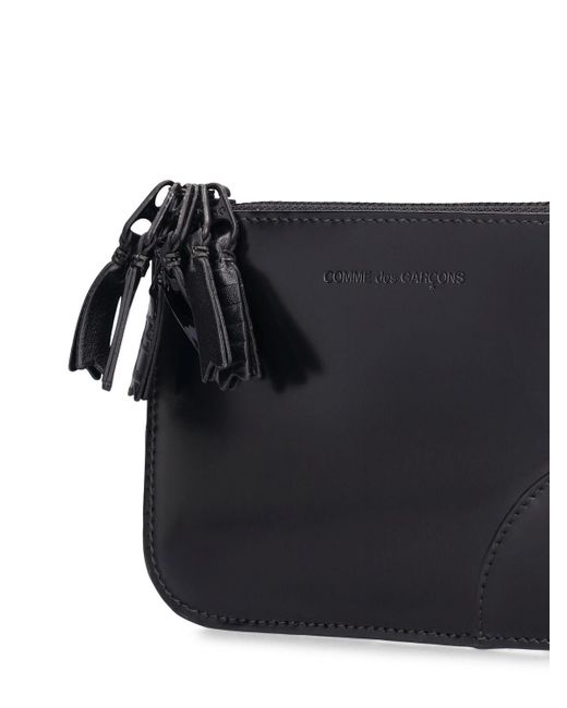 Comme des Garçons Black Zipper Medley Leather Wallet for men