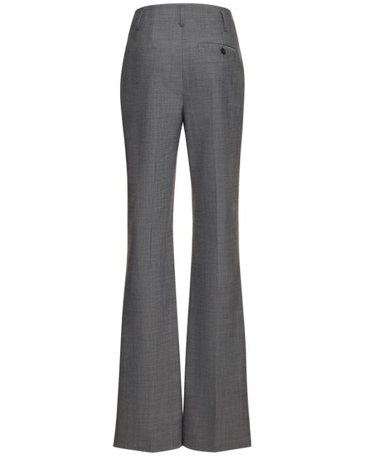Pantalones rectos de lana stretch Philosophy Di Lorenzo Serafini de color Gray