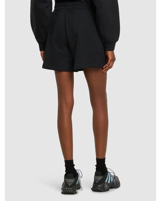 Shorts con cintura alta Adidas By Stella McCartney de color Black