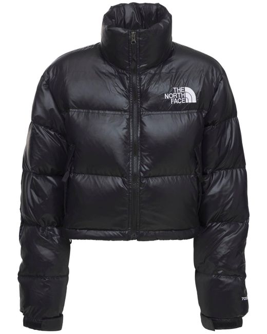 The North Face Nuptse Cropped Down Jacket in Black - Save 11% | Lyst