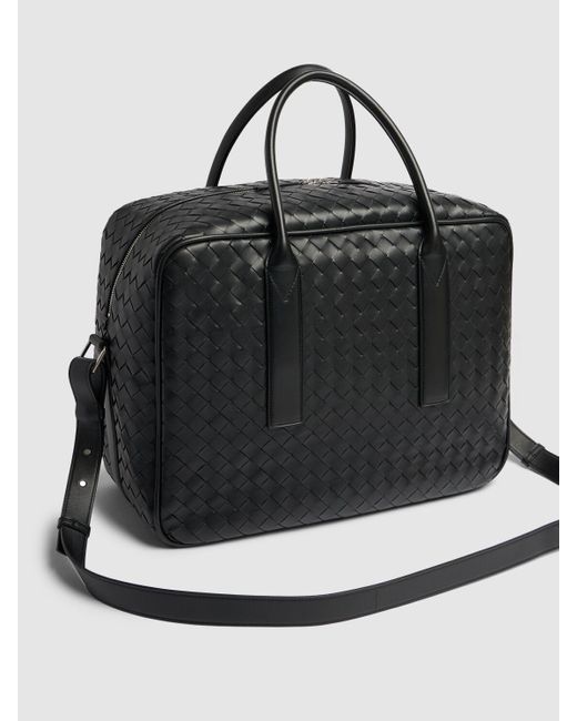 Bottega Veneta Black Getaway Medium Leather Weekender Bag for men