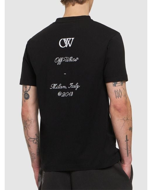 Off-White c/o Virgil Abloh Black 23 Logo Slim Cotton T-shirt for men