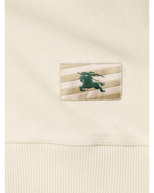 Burberry Natural Logo Cotton Crewneck Sweatshirt for men