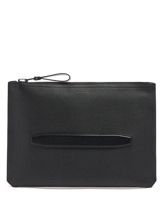 メンズ Tom Ford Buckley ソフトグレインレザーポーチ Black