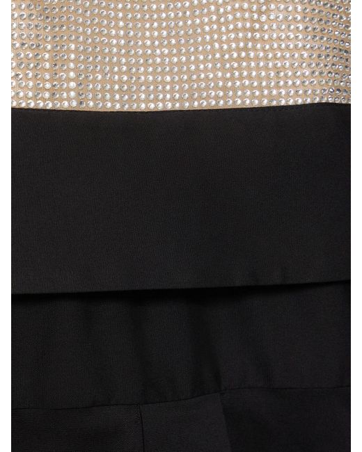 Robe courte en popeline de coton GIUSEPPE DI MORABITO en coloris Black