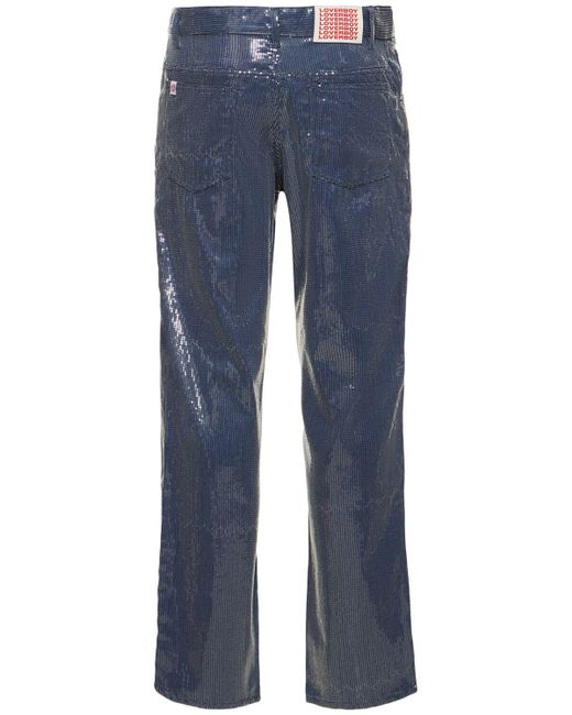 Charles Jeffrey Blue Art Cotton & Viscose Denim Jeans for men