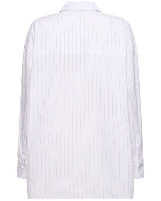 Camicia chrissy in popeline di cotone di Anine Bing in White