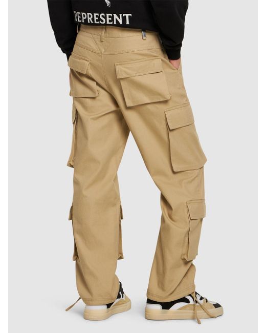 Pantalones cargo baggy Represent de hombre de color Natural