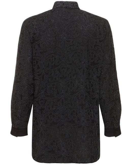 Camicia a-jq in misto cotone di Yohji Yamamoto in Black da Uomo