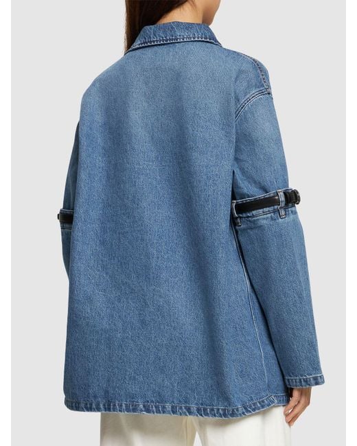 Coperni Blue Open Elbow Cotton Denim Jacket