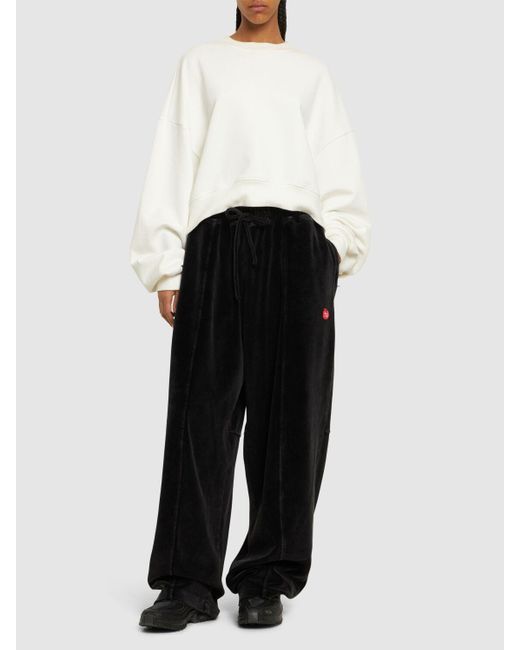 Pantalones deportivos de algodón Alexander Wang de color Black