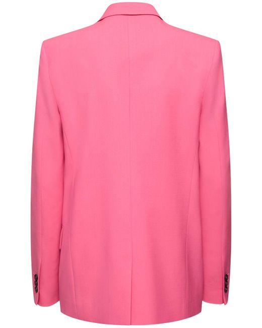 MSGM Pink Stretch Wool Jacket