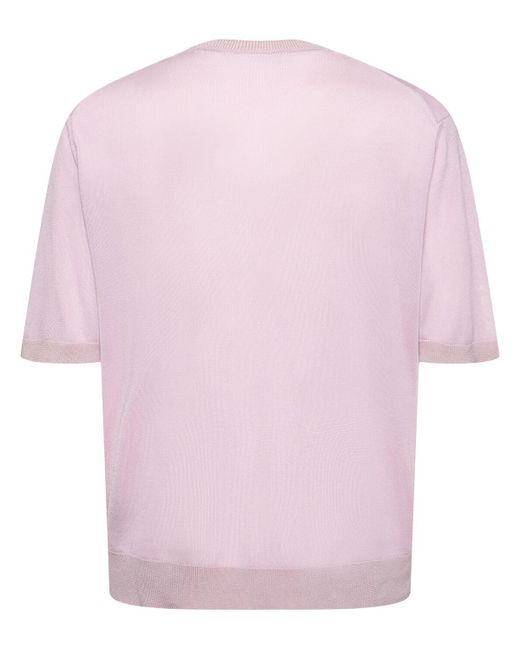 Homme T-Shirt En Maille Laneus pour homme en coloris Pink