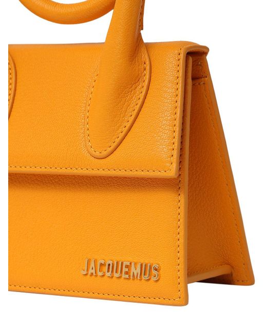 Jacquemus Orange Le Chiquito Noeud Soft Grain Leather Bag