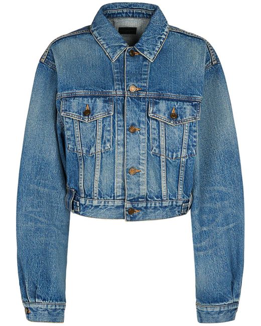 Saint Laurent Blue 80's Cotton Denim Jacket
