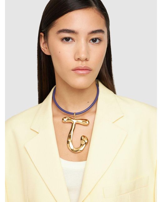 Jacquemus Le Collier J Ouro ネックレス Metallic