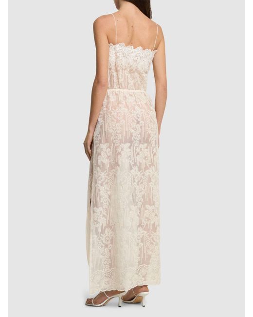 Ermanno Scervino コットンブレンドレースドレス White