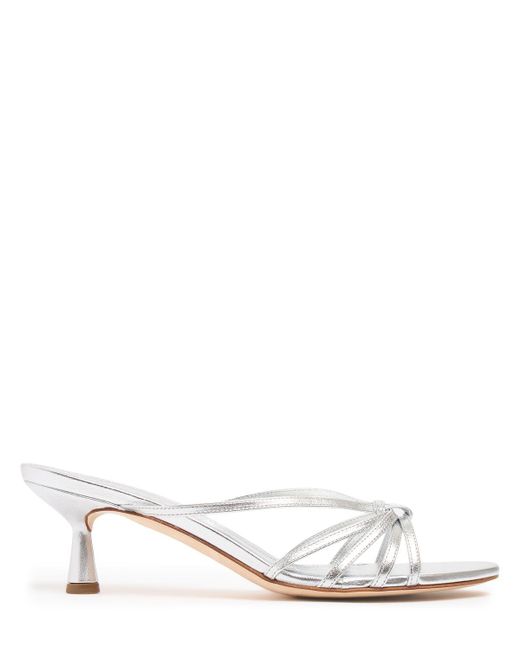 Aeyde 55Mm Abby Metallic Leather Sandals