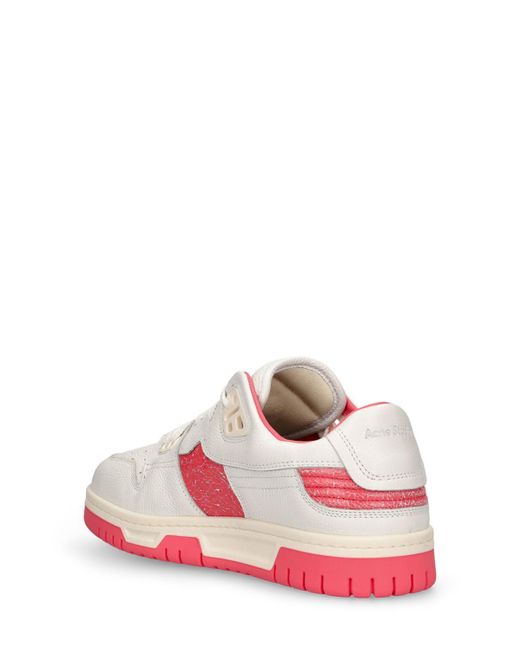 Acne Pink 08sthlm Leather Low Top Sneakers