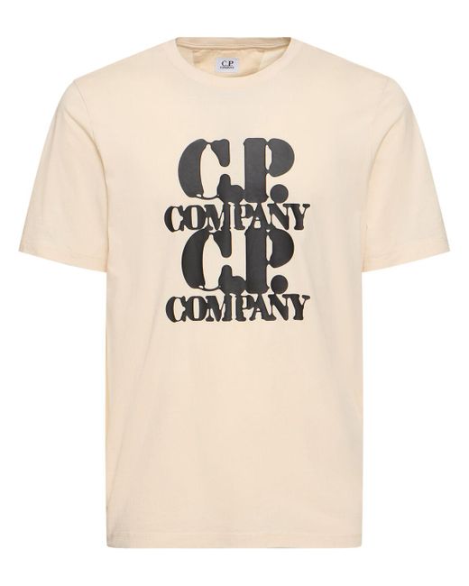 T-shirt imprimé C P Company pour homme en coloris Natural