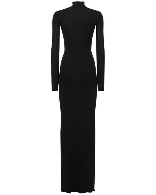 Robe en nylon mélangé Balenciaga en coloris Black