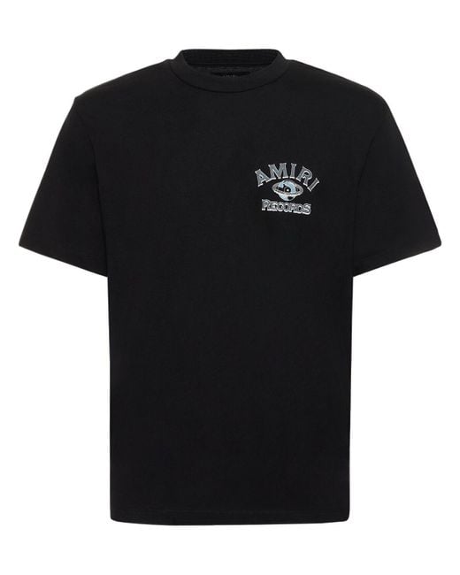 Amiri Records Print Cotton Jersey T-shirt In Black For Men | Lyst